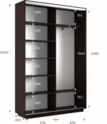 E1 shkaf kupe 2 kh dvernyy ye1 ekspress zerkala e1 45eekd 140240 v 26