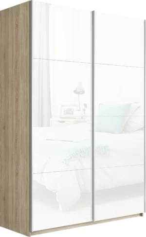 E1 shkaf kupe 2 kh dvernyy ye1 praym belyy glyanets e1 pss 120 s 23