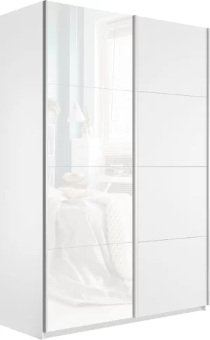 E1 shkaf kupe 2 kh dvernyy ye1 praym dsp belyy glyanets e1 1pds 160 b 11