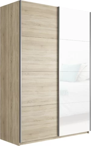 E1 shkaf kupe 2 kh dvernyy ye1 praym dsp belyy glyanets e1 1pds 160 s 23