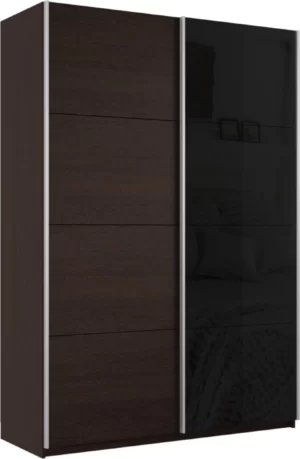 E1 shkaf kupe 2 kh dvernyy ye1 praym dsp steklo chernoye e1 1pdsch 120 v 22