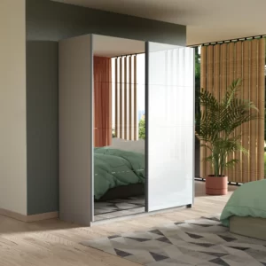 E1 shkaf kupe 2 kh dvernyy ye1 praym zerkalo belyy glyanets e1 1psz 140 b 13