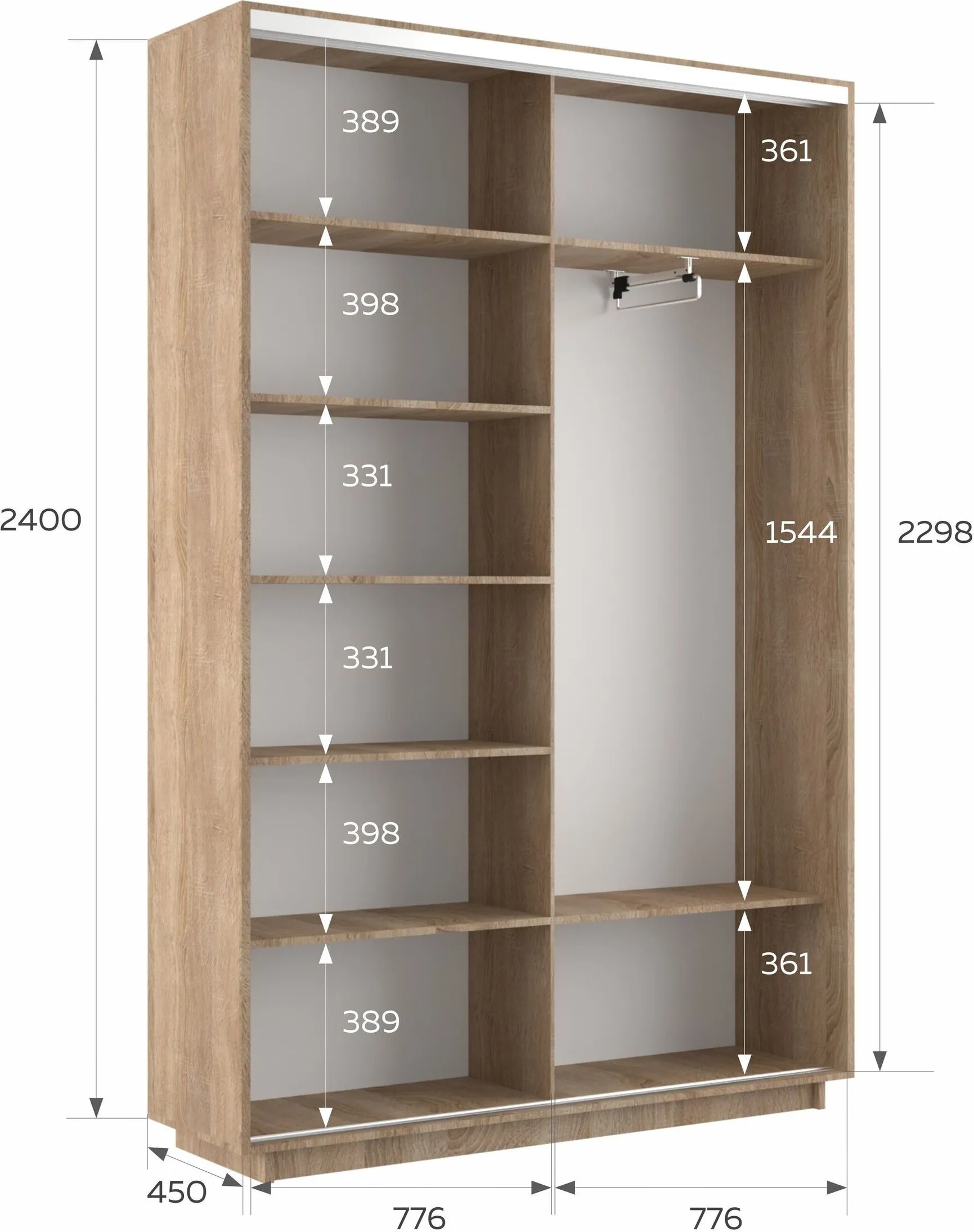 E1 shkaf kupe ekspress 2 kh dvernyy fotopechat kvadraty stekla sonoma e1 45ef1029 160240 s 25