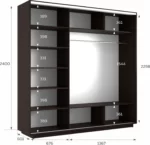 E1 shkaf kupe ekspress 3 kh dvernyy fotopechat kaleydoskop stekla venge e1 ef1027 210240 v 24