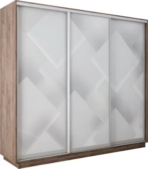 E1 shkaf kupe ekspress 3 kh dvernyy fotopechat kvadraty stekla kraft tabachnyy e1 ef1029 240 kt 18