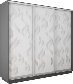 E1 shkaf kupe ekspress 3 kh dvernyy fotopechat lenty stekla seryy diamant e1 ef1028 180 dm 13