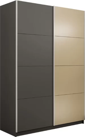 E1 shkaf kupe praym 2 kh dvernyy dsp steklo fistashka dovodchiki seryy diamant e1 1pdsf 160 dm 8