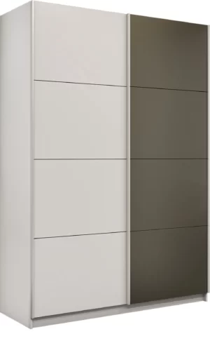 E1 shkaf kupe praym 2 kh dvernyy dsp steklo khaki dovodchiki belyy sneg e1 1pdsx 160 b 10