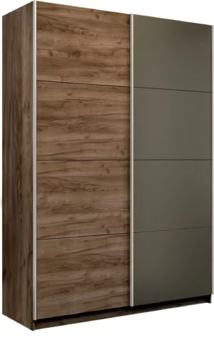 E1 shkaf kupe praym 2 kh dvernyy dsp steklo khaki dovodchiki kraft tabachnyy e1 1pdsx 120 kt 15