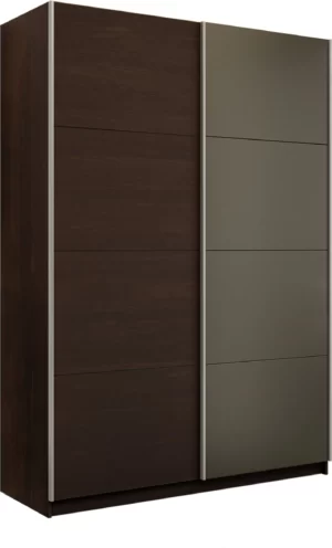 E1 shkaf kupe praym 2 kh dvernyy dsp steklo khaki dovodchiki venge e1 1pdsx 160 v 25