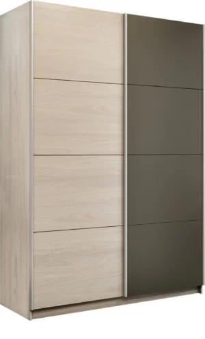 E1 shkaf kupe praym 2 kh dvernyy dsp steklo khaki dovodchiki yasen ankor svetlyy e1 1pdsx 160 sas 14