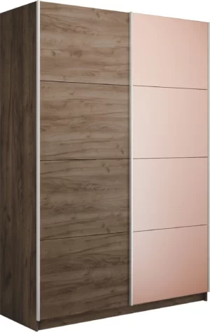 E1 shkaf kupe praym 2 kh dvernyy dsp steklo pudra dovodchiki kraft tabachnyy e1 1pdsp 160 kt 15