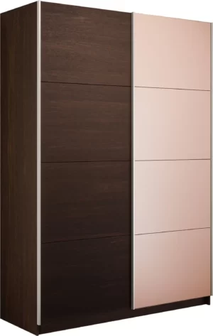 E1 shkaf kupe praym 2 kh dvernyy dsp steklo pudra dovodchiki venge e1 1pdsp 140 v 30