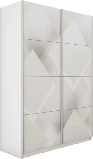 E1 shkaf kupe praym 2 kh dvernyy fotopechat kvadraty stekla dovodchiki belyy sneg e1 pf1029 160 b 10