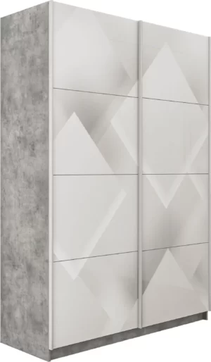 E1 shkaf kupe praym 2 kh dvernyy fotopechat kvadraty stekla dovodchiki beton e1 pf1029 160 bt 19