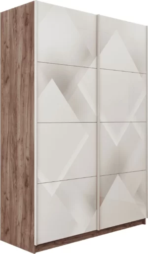 E1 shkaf kupe praym 2 kh dvernyy fotopechat kvadraty stekla dovodchiki kraft tabachnyy e1 pf1029 160 kt 15