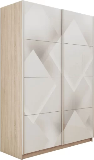 E1 shkaf kupe praym 2 kh dvernyy fotopechat kvadraty stekla dovodchiki sonoma e1 pf1029 140 s 30