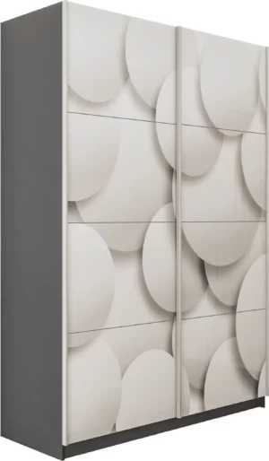 E1 shkaf kupe praym 2 kh dvernyy fotopechat shary stekla dovodchiki seryy diamant e1 pf1030 160 dm 6