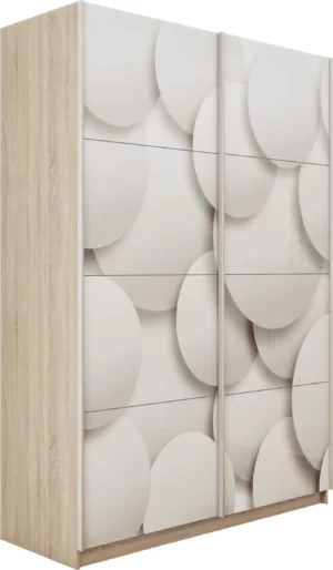 E1 shkaf kupe praym 2 kh dvernyy fotopechat shary stekla dovodchiki sonoma e1 pf1030 120 s 32