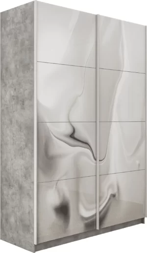 E1 shkaf kupe praym 2 kh dvernyy fotopechat shelk stekla dovodchiki beton e1 pf1031 140 bt 19