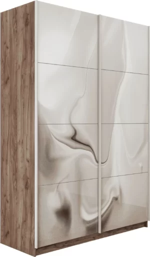 E1 shkaf kupe praym 2 kh dvernyy fotopechat shelk stekla dovodchiki kraft tabachnyy e1 pf1031 140 kt 15