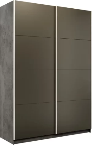 E1 shkaf kupe praym 2 kh dvernyy stekla khaki dovodchiki beton e1 pssx 140 bt 19