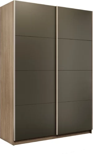 E1 shkaf kupe praym 2 kh dvernyy stekla khaki dovodchiki sonoma e1 pssx 160 s 30