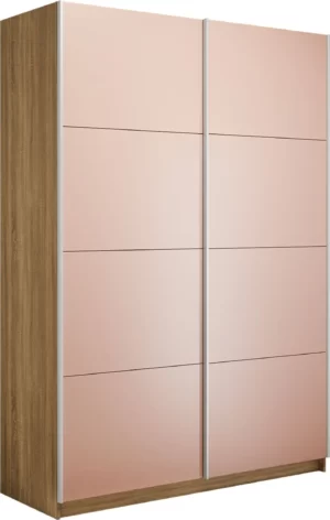 E1 shkaf kupe praym 2 kh dvernyy stekla pudra dovodchiki sonoma e1 pssp 140 s 30