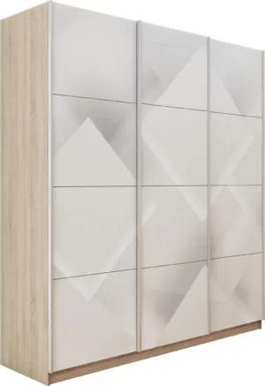 E1 shkaf kupe praym 3 kh dvernyy fotopechat kvadraty stekla dovodchiki sonoma e1 pf1029 180 s 26