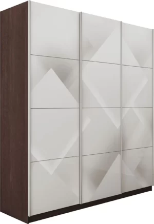 E1 shkaf kupe praym 3 kh dvernyy fotopechat kvadraty stekla dovodchiki venge e1 pf1029 180 v 26