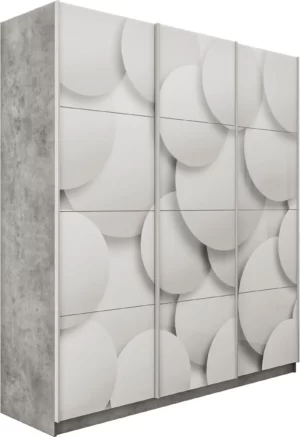 E1 shkaf kupe praym 3 kh dvernyy fotopechat shary stekla dovodchiki beton e1 pf1030 180 bt 18