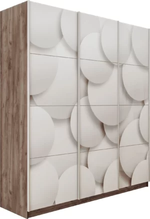 E1 shkaf kupe praym 3 kh dvernyy fotopechat shary stekla dovodchiki kraft tabachnyy e1 pf1030 180 kt 14