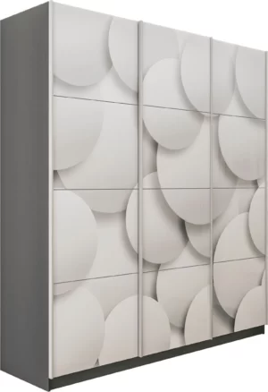 E1 shkaf kupe praym 3 kh dvernyy fotopechat shary stekla dovodchiki seryy diamant e1 pf1030 180 dm 13