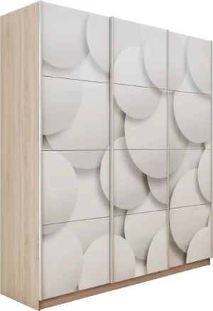 E1 shkaf kupe praym 3 kh dvernyy fotopechat shary stekla dovodchiki sonoma e1 pf1030 210 s 22