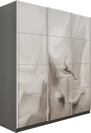 E1 shkaf kupe praym 3 kh dvernyy fotopechat shelk stekla dovodchiki seryy diamant e1 pf1031 210 dm 13