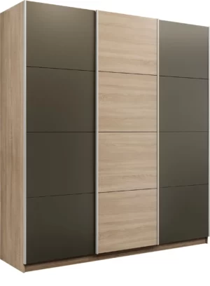 E1 shkaf kupe praym 3 kh dvernyy stekla khaki dsp dovodchiki sonoma e1 psxdsx 180 s 26