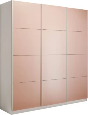 E1 shkaf kupe praym 3 kh dvernyy stekla pudra dovodchiki belyy sneg e1 psssp 180 b 15