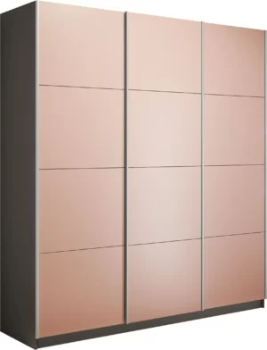 E1 shkaf kupe praym 3 kh dvernyy steklo pudra dovodchiki seryy diamant e1 psssp 210 dm 5