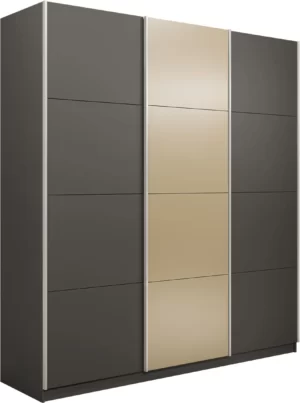 E1 shkaf kupe praym shirokiy 3 kh dvernyy dsp stekla fistashka dovodchiki seryy diamant e1 wpdsfd 240 dm 10