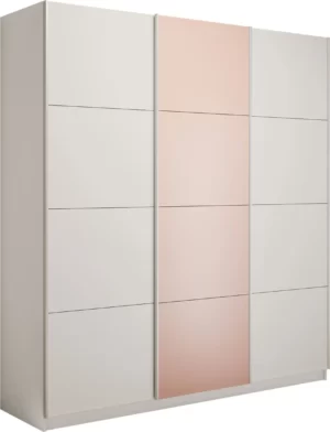 E1 shkaf kupe praym shirokiy 3 kh dvernyy dsp stekla pudra dovodchiki belyy sneg e1 wpdspd 240 b 13