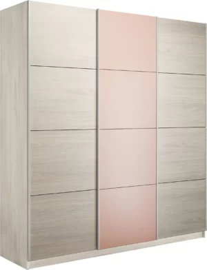 E1 shkaf kupe praym shirokiy 3 kh dvernyy dsp stekla pudra dovodchiki yasen ankor svetlyy e1 wpdspd 240 sas 17