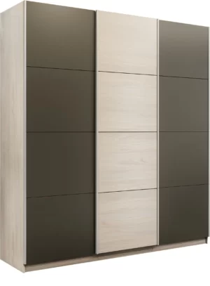 E1 shkaf kupe praym shirokiy 3 kh dvernyy stekla khaki dsp dovodchiki yasen ankor svetlyy e1 wpsxdsx 240 sas 17