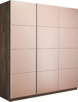 E1 shkaf kupe praym shirokiy 3 kh dvernyy stekla pudra dovodchiki kraft tabachnyy e1 wpsssp 240 kt 18