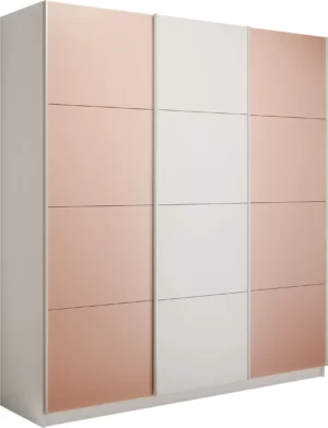 E1 shkaf kupe praym shirokiy 3 kh dvernyy stekla pudra dsp dovodchiki belyy sneg e1 wpspdsp 240 b 13