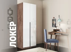 E1 shkaf mebel naya kompaniya ye1 loker raspashnoy s belym steklom polki modul e1 lcksb sh m1 800 kt 4