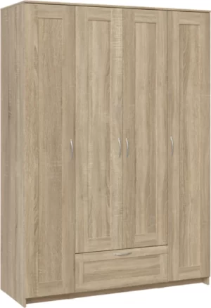 Goodluck shkaf chetyrekhdvernyy s odnim vydvizhnym yashchikom gud lakk sirius goodluck 2 02 01 490 3 3