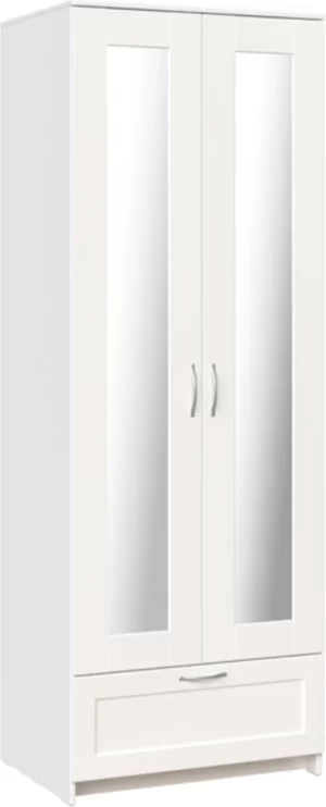 Goodluck shkaf dvukhdvernyy s odnim vydvizhnym yashchikam i dvumya zerkalami gud lakk sirius goodluck 2 02 01 500 1 3