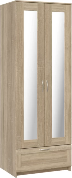 Goodluck shkaf dvukhdvernyy s odnim vydvizhnym yashchikam i dvumya zerkalami gud lakk sirius goodluck 2 02 01 500 3 3