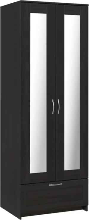 Goodluck shkaf dvukhdvernyy s odnim vydvizhnym yashchikam i dvumya zerkalami gud lakk sirius goodluck 2 02 01 500 5 3