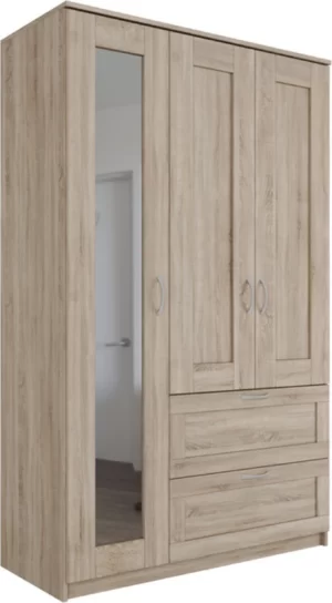 Goodluck shkaf trekhdvernyy s dvumya vydvizhnymi yashchikami gud lakk sirius goodluck 2 02 01 080 3 3